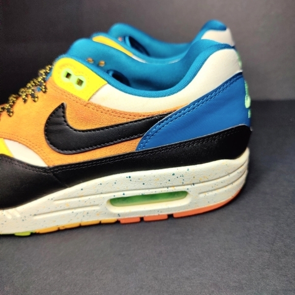 Nike Air Max 1 Multi Mix 2020 Phantom Black Starfish Sneakers Men's Shoes Size 8 - Picture 7 of 10